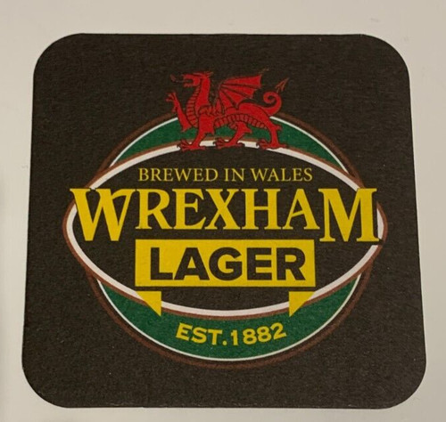 Wrexham lager beer coaster - wrexham,