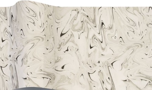 Black marble printed tissue - black,