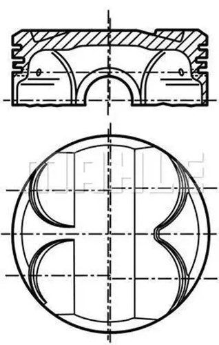 Engine piston hard anodized - piston,