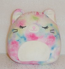 Squishmallows Erika Cat 8" Plush Kellytoy Squishmallow Tie dye Pink Blue NWOT