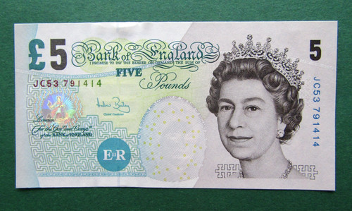 Bank england five pound - bank, £5
