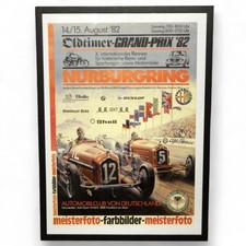 NURBURGRING Oldtimer Grand Prix Original 1982 Classic Car FRAMED POSTER