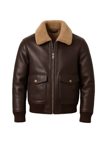 Men brown fur lined - fur,
