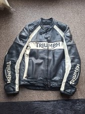 TRIUMPH Motorbike Leather Jacket  UK 40
