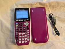 TI 84 Plus C Silver Edition Purple Graphing Calculator Slip Cover Cable Working