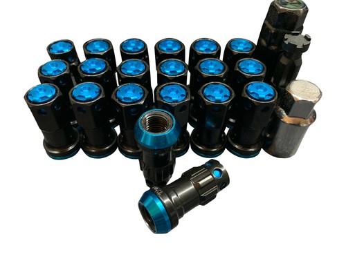 Black blue lug - blue, nuts