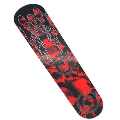 Skull flames dash decal - -,