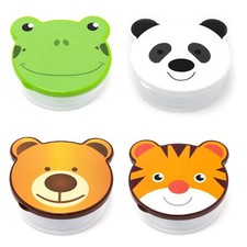 Set Of 4 Children's Animal Snack Pots | Kids Nesting Snack Containers