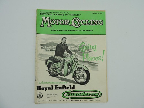 Vintage feb 1957 motorcycling - vintage,