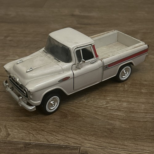1958 white chevy pick - white, truck