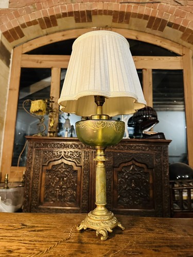 Antique oil lamp converted to - antique,