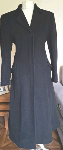 Laura ashley coat black long - ashley,