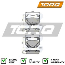 Brake Pads Set Rear Torq Fits