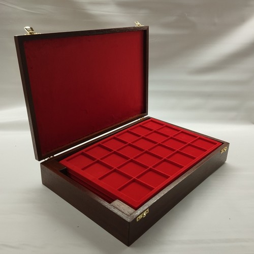 Coin cabinet wood with red - coin,