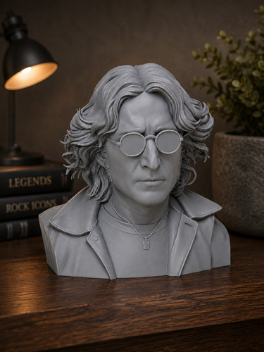 John lennon bust statue - john,