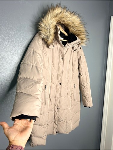 Calvin klein beige long puffer - klein,