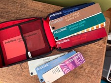 PANTONE Color System Reference Kit 7 Swatch Books + Case + cmyk tint chart