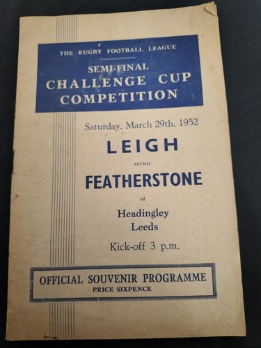 1952 rugby league - rugby, challenge