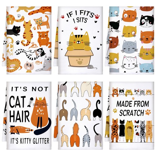 Set cat kitchen towels - kitchen,
