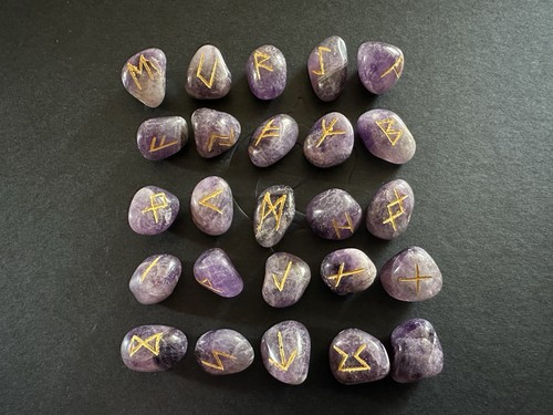 Set amethyst rune - amethyst, stones