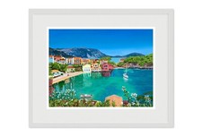 Kefalonia Assos village Framed