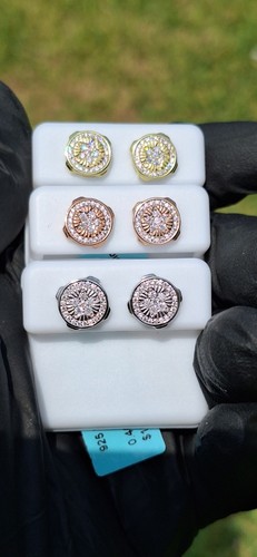 Real moissanite stud earrings - moissanite,