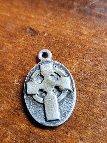 Silver iona cross pendant - cross,