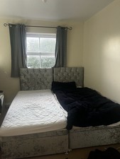2 Single Crushed Velvet Identical Beds Without Mattresses. Good Condition