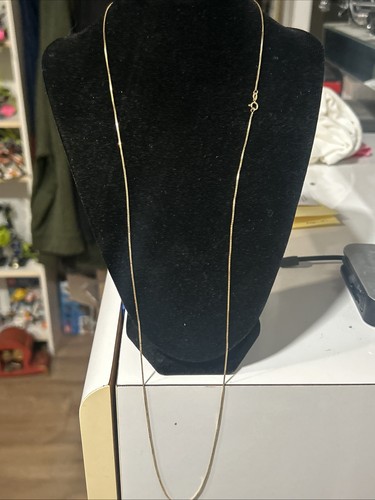 14k yellow gold - box, chain