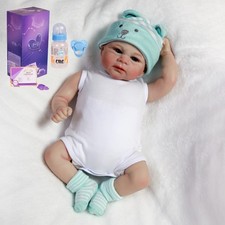 Handmade Soft Reborn Baby Dolls Vinyl Silicone Lifelike Cute Newborn Boy Doll UK