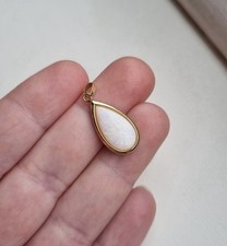 9ct Yellow Gold Hallmarked Vintage Opal Pendant 1.4g Used