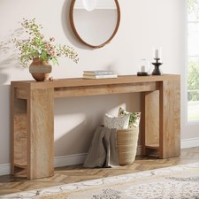 63-Inch Extra Long Console Table, Farmhouse Entryway Sofa Table for Living Room