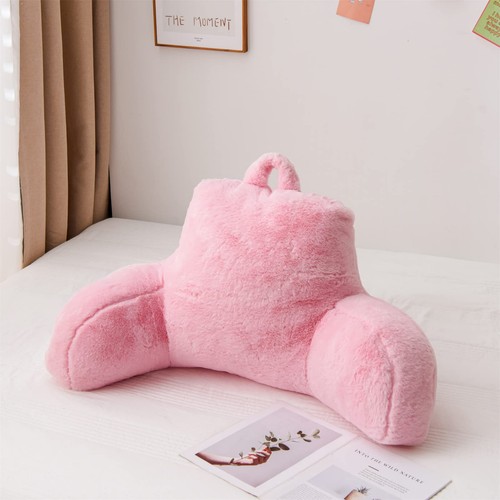 Faux fur reading pillow bed - fur,