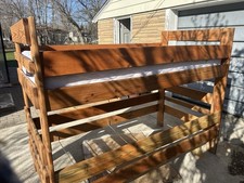 Wooden Twin Bunk Bed Brown for