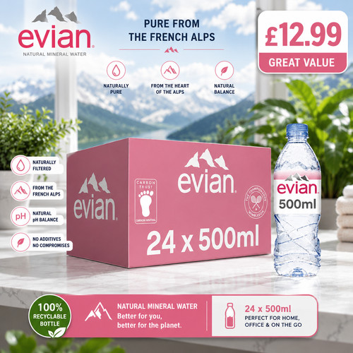 Evian still natural mineral - evian,