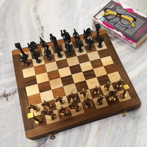 Antique folding wooden - folding, chess