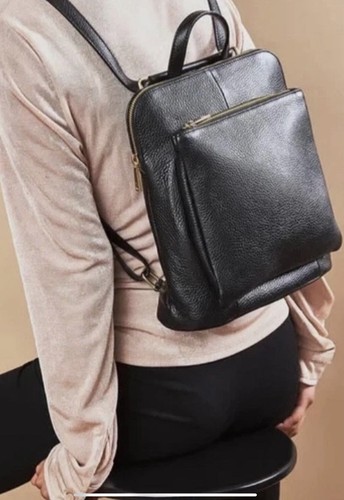 Credi italian black leather - black,