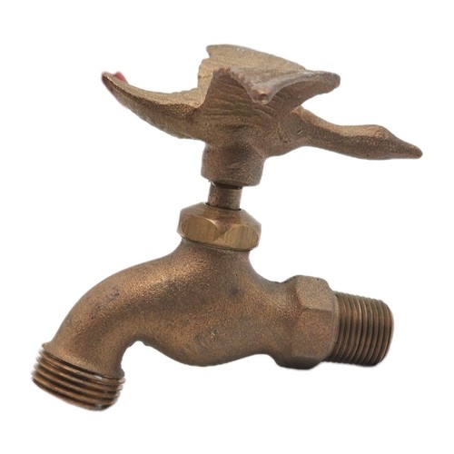 Vintage brass flying - brass, goose