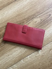 Hotter Wallet Purse Envelope Red Leather Card Holder Document Bifold