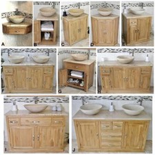 Solid Oak Bathroom Vanity Unit