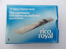 9 x ONLY RICO ROYAL BASS CLARINET REEDS STRENGTH # 5    Free Shipping UK