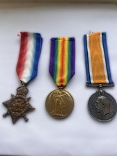 WW1 Medal Trio 9136 PTE J.H