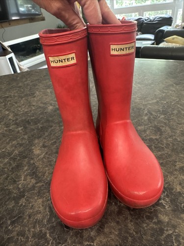 Red hunter rain boots youth - hunter,