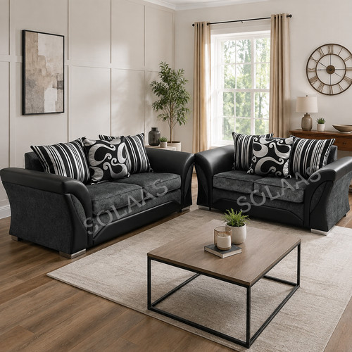 Seater grey fabric - 3+2, sofa