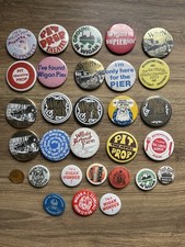 Vintage Wigan Related Badges - Pit Theatre Prop - Wigan Pier - Schools