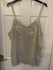 BNWT TU CREAM SEQUIN CAMI TOP