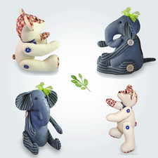 Teddy Bear & Elephant, 2X Easy Stuffed Animal Sewing Patterns -My Fabric Heaven