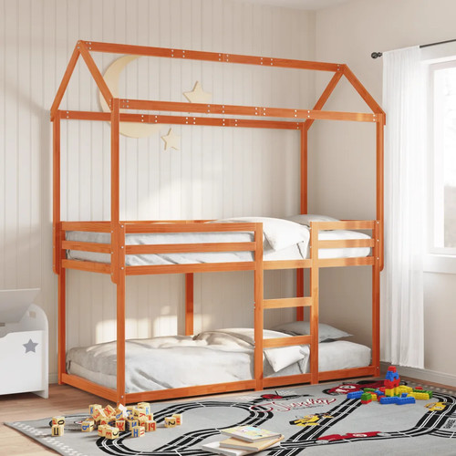 Walplus wax brown bunk bed - wax,