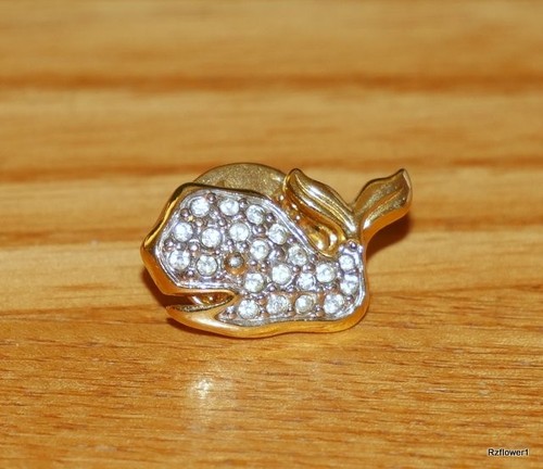 Swarovski crystal whale pin - crystal,