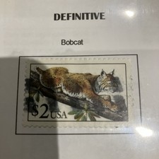 USA 1990 BOBCAT STAMP AND MARSHALL ISLANDS AND MICRONESIA STAMPS USED